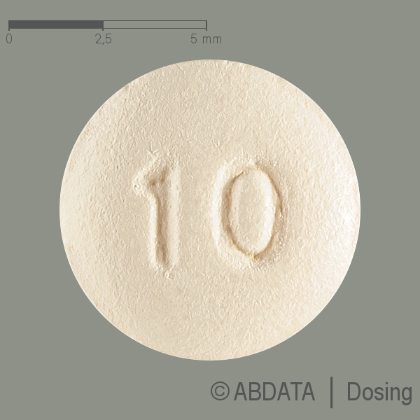 Produktabbildungen für SOLIFENACIN AAA-Pharma 10 mg Filmtabletten in der Vorder-, Hinter- und Seitenansicht.