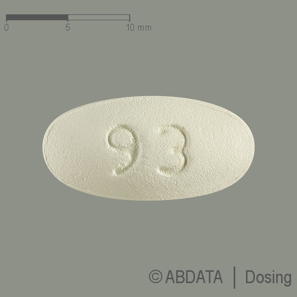 Produktabbildungen für METFORMIN-ratiopharm 850 mg Filmtabletten in der Vorder-, Hinter- und Seitenansicht.