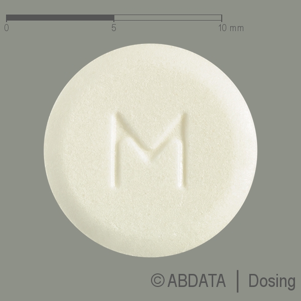 Produktabbildungen für PRAMIPEXOL Mylan 0,52 mg Retardtabletten in der Vorder-, Hinter- und Seitenansicht.