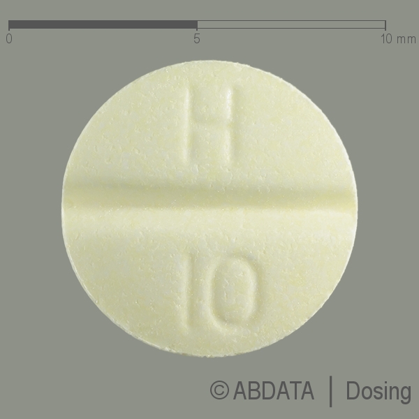 Produktabbildungen für HALDOL Janssen 10 mg Tabletten in der Vorder-, Hinter- und Seitenansicht.