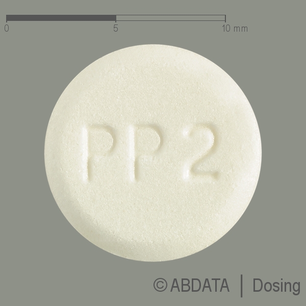 Produktabbildungen für PRAMIPEXOL Mylan 0,52 mg Retardtabletten in der Vorder-, Hinter- und Seitenansicht.