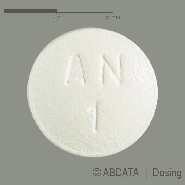 Produktabbildungen für ANASTROZOL Heumann 1 mg Filmtabletten in der Vorder-, Hinter- und Seitenansicht.