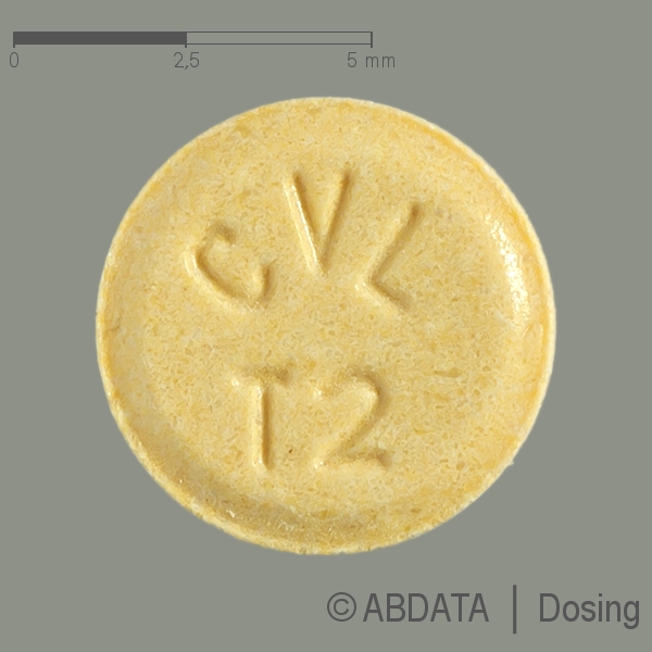 Produktabbildungen für CARVEDILOL Teva 6,25 mg Tabletten in der Vorder-, Hinter- und Seitenansicht.