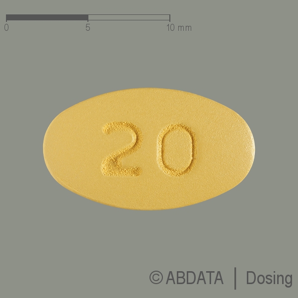 Produktabbildungen für TADALAFIL PUREN PAH 20 mg Filmtabletten in der Vorder-, Hinter- und Seitenansicht.
