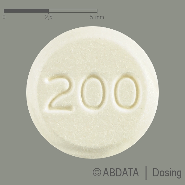 Produktabbildungen für L-THYROXIN Zentiva 200 Mikrogramm Tabletten in der Vorder-, Hinter- und Seitenansicht.