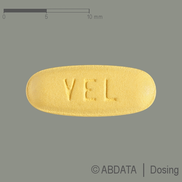 Produktabbildungen für AMLODIPIN/Valsartan/HCT-1A Pharma 5mg/160mg/25mg in der Vorder-, Hinter- und Seitenansicht.