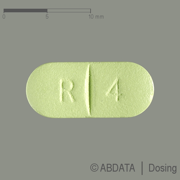 Produktabbildungen für RISPERIDON STADA 4 mg Filmtabletten in der Vorder-, Hinter- und Seitenansicht.