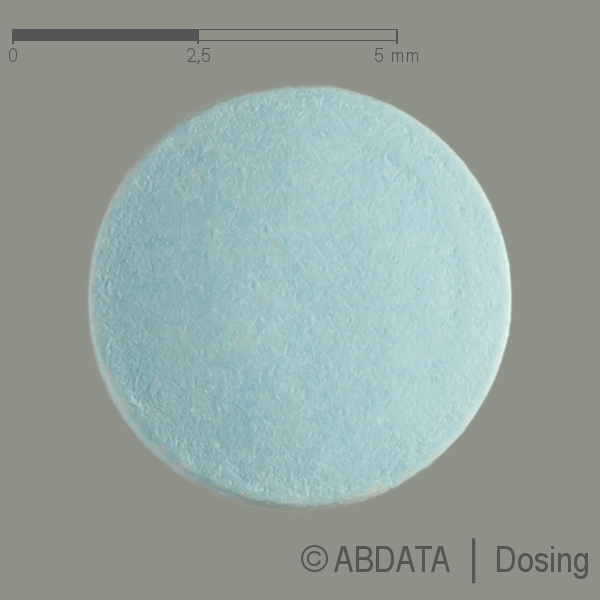 Produktabbildungen für DESLORADERM 5 mg Filmtabletten in der Vorder-, Hinter- und Seitenansicht.