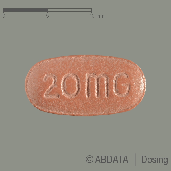 Produktabbildungen für ANTRA MUPS 20 mg magensaftresistente Tabletten in der Vorder-, Hinter- und Seitenansicht.