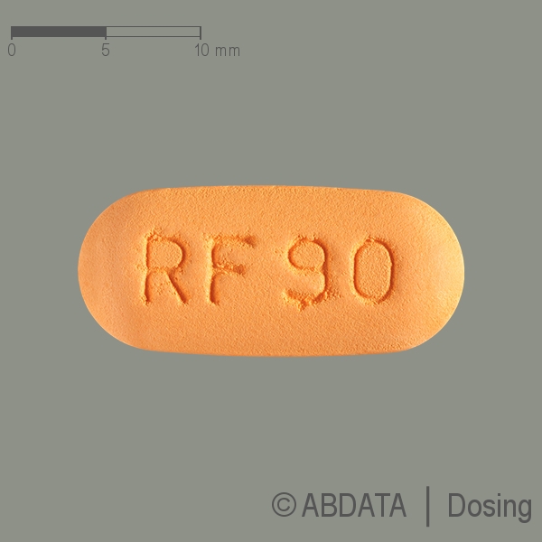 Produktabbildungen für ABACAVIR/LAMIVUDIN BASICS 600 mg/300 mg Filmtabl. in der Vorder-, Hinter- und Seitenansicht.