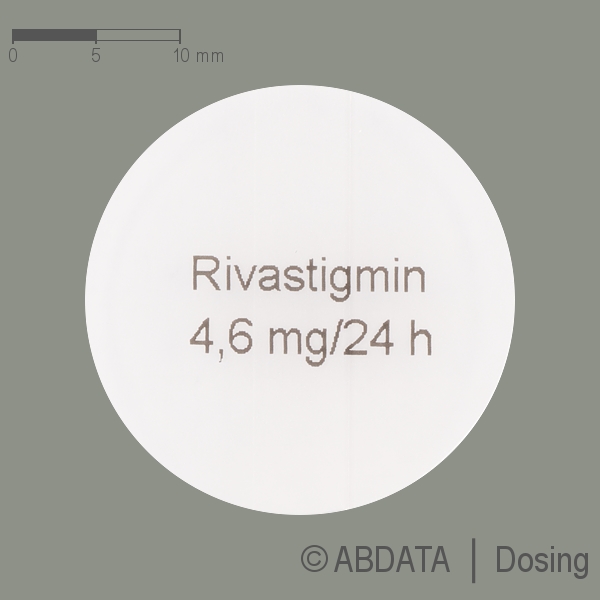Produktabbildungen für RIVASTIGMIN-ratiopharm 4,6 mg/24 Std. transd.Pfl. in der Vorder-, Hinter- und Seitenansicht.