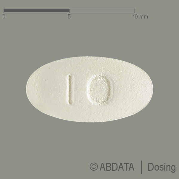 Produktabbildungen für ATORVASTATIN PUREN 10 mg Filmtabletten in der Vorder-, Hinter- und Seitenansicht.