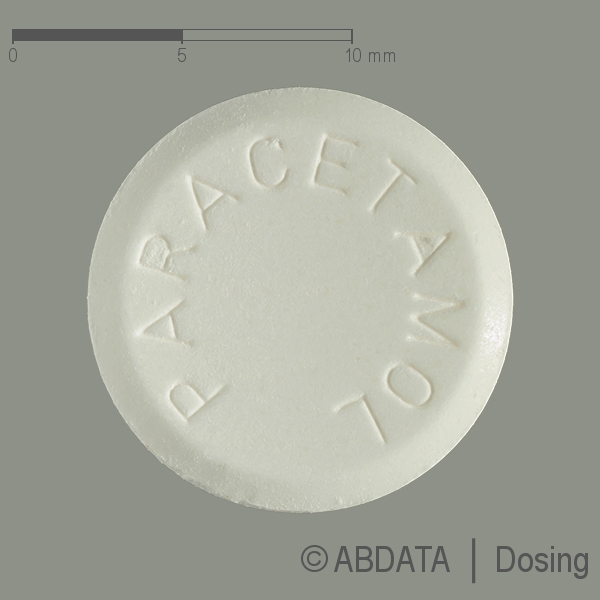 Produktabbildungen für PARACETAMOL STADA 500 mg Tabletten in der Vorder-, Hinter- und Seitenansicht.