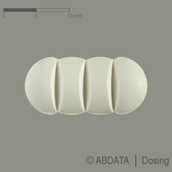 Produktabbildungen für FURANTHRIL 500 mg Tabletten in der Vorder-, Hinter- und Seitenansicht.