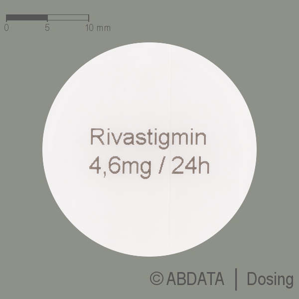 Produktabbildungen für RIVASTIGMIN AbZ 4,6 mg/24 Std. transderm.Pflaster in der Vorder-, Hinter- und Seitenansicht.