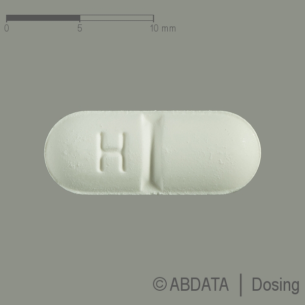 Produktabbildungen für NEVIRAPIN-ratiopharm 200 mg Tabletten in der Vorder-, Hinter- und Seitenansicht.