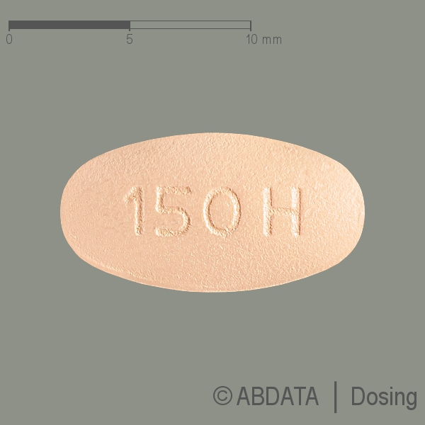 Produktabbildungen für IRBESARTAN/Hydrochlorothiazid-1A Pharma 150/12,5mg in der Vorder-, Hinter- und Seitenansicht.