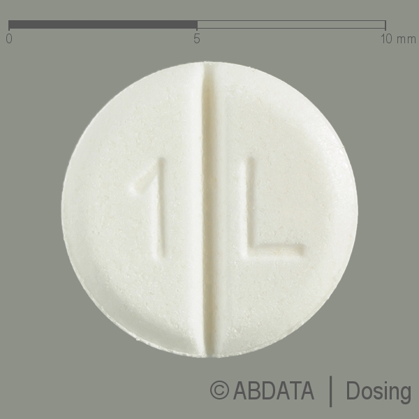 Produktabbildungen für L-THYROXIN Aventis 25 μg Tabletten in der Vorder-, Hinter- und Seitenansicht.