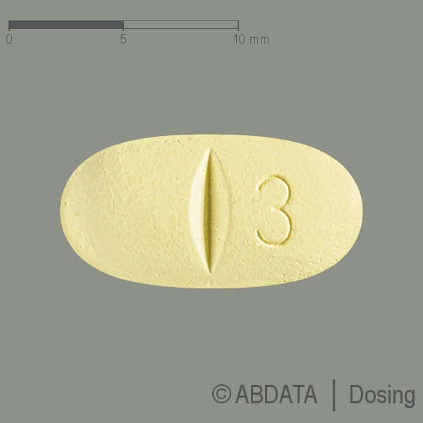 Produktabbildungen für RISPERIDON HEXAL 3 mg Filmtabletten in der Vorder-, Hinter- und Seitenansicht.