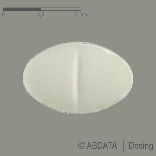 Produktabbildungen für CABERGOLIN-ratiopharm 1 mg Tabletten in der Vorder-, Hinter- und Seitenansicht.