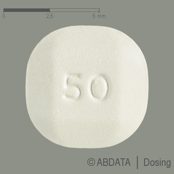 Produktabbildungen für LAMICTAL 50 mg Tabl.z.Herst.e.Susp.z.Einnehmen in der Vorder-, Hinter- und Seitenansicht.