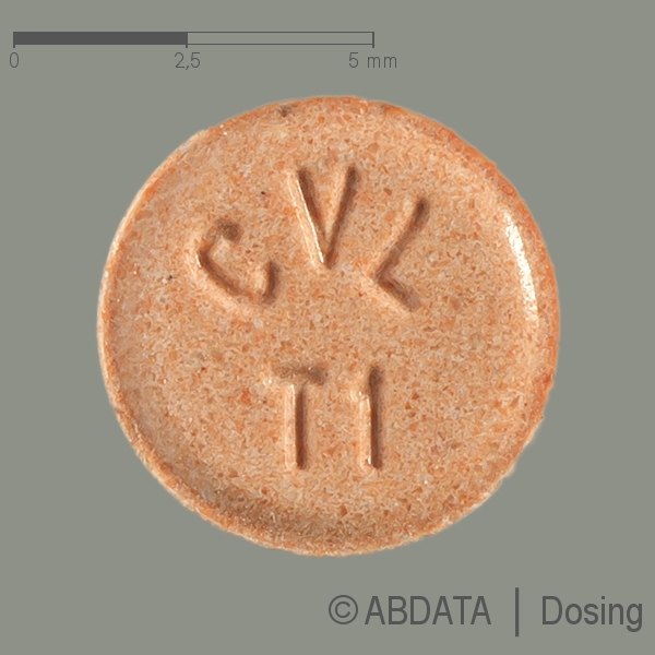Produktabbildungen für CARVEDILOL Teva 3,125 mg Tabletten in der Vorder-, Hinter- und Seitenansicht.