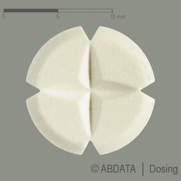Produktabbildungen für DOPADURA C 200/50 mg Tabletten in der Vorder-, Hinter- und Seitenansicht.