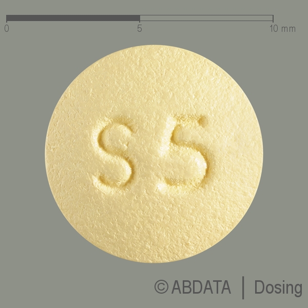 Produktabbildungen für SOLIFENACIN AbZ 5 mg Filmtabletten in der Vorder-, Hinter- und Seitenansicht.