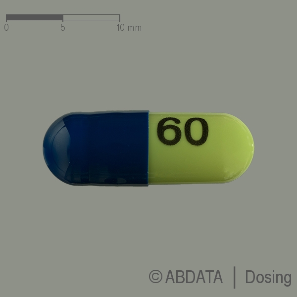 Produktabbildungen für DULOXALTA 60 mg magensaftresistente Hartkapseln in der Vorder-, Hinter- und Seitenansicht.