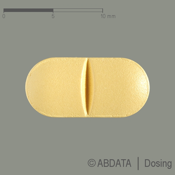 Produktabbildungen für DONEPEZIL-HCL BASICS 10 mg Filmtabletten in der Vorder-, Hinter- und Seitenansicht.