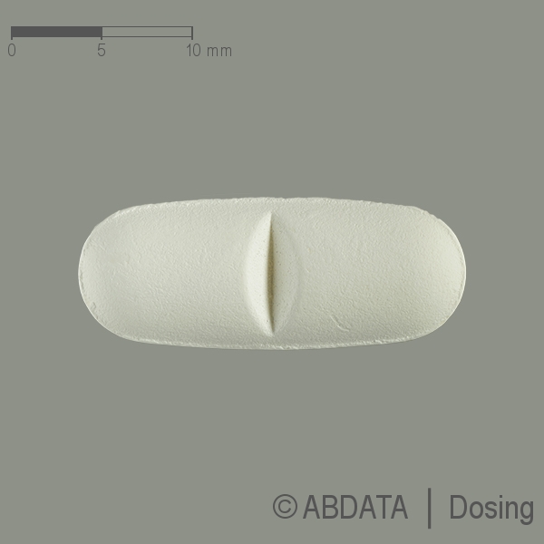 Produktabbildungen für METFORMIN 1.000 mg AAA-Pharma Filmtabletten in der Vorder-, Hinter- und Seitenansicht.