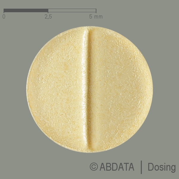 Produktabbildungen für TETRABENAZIN Aristo 25 mg Tabletten in der Vorder-, Hinter- und Seitenansicht.