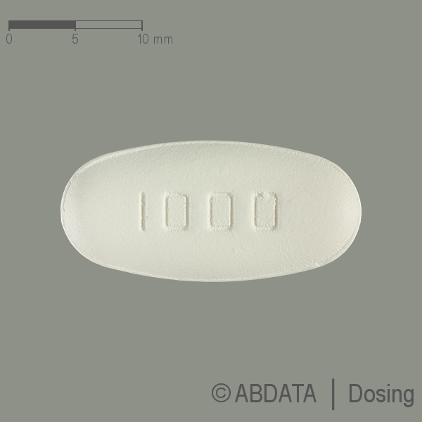 Produktabbildungen für LEVETIRACETAM Hormosan 1000 mg Filmtabletten in der Vorder-, Hinter- und Seitenansicht.