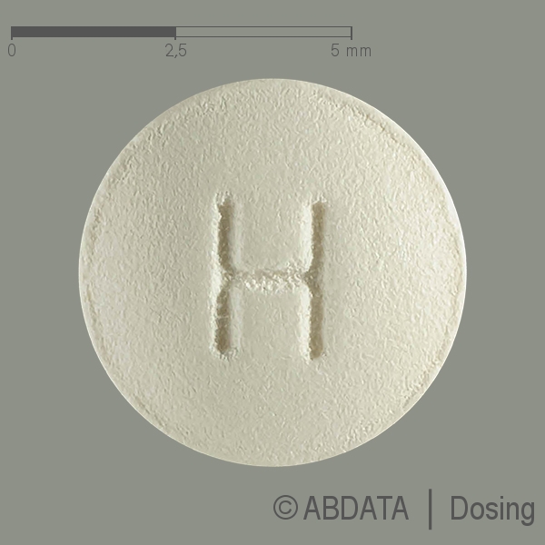 Produktabbildungen für ERLOTINIB Heumann 25 mg Filmtabletten in der Vorder-, Hinter- und Seitenansicht.