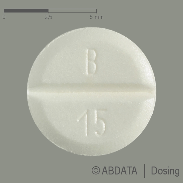 Produktabbildungen für CLONISTADA 0,15 mg Tabletten ALIUD in der Vorder-, Hinter- und Seitenansicht.