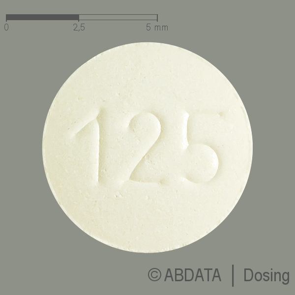 Produktabbildungen für L-THYROX HEXAL 125 Mikrogramm Tabletten in der Vorder-, Hinter- und Seitenansicht.