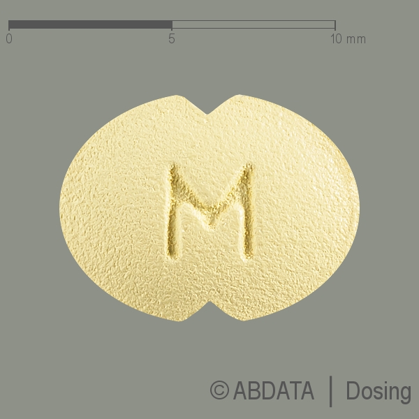 Produktabbildungen für BISOPROLOL Mylan 5 mg Filmtabletten in der Vorder-, Hinter- und Seitenansicht.