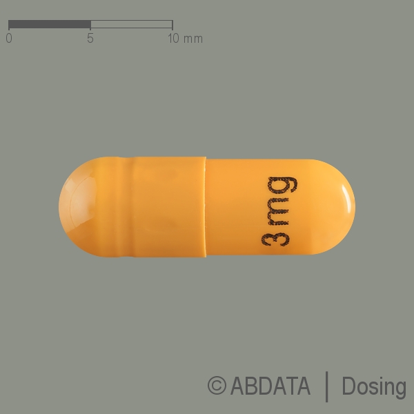 Produktabbildungen für RIVASTIGMIN axcount 3 mg Hartkapseln in der Vorder-, Hinter- und Seitenansicht.