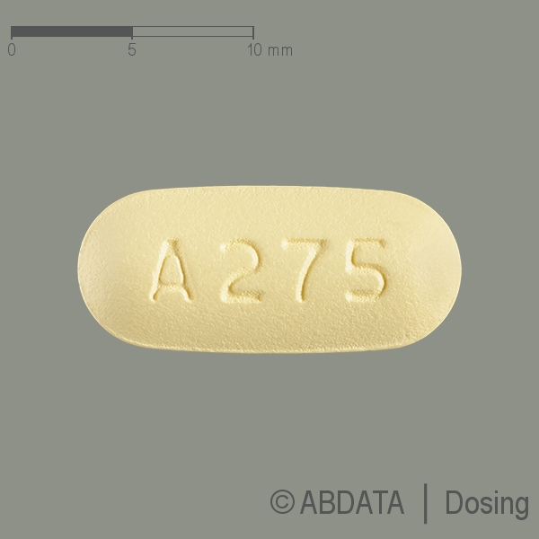 Produktabbildungen für FEBUXOSTAT AbZ 80 mg Filmtabletten in der Vorder-, Hinter- und Seitenansicht.
