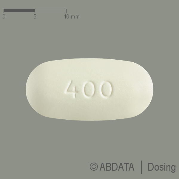 Produktabbildungen für QUETIAPIN Heumann retard 400 mg Retardtabletten in der Vorder-, Hinter- und Seitenansicht.
