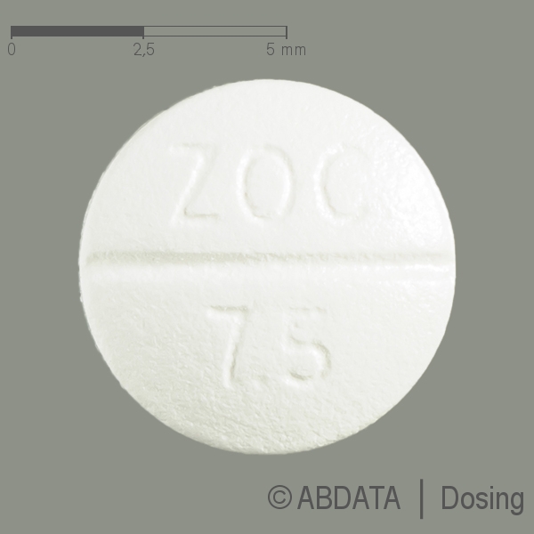 Produktabbildungen für ZOPICLON-neuraxpharm 7,5 mg Filmtabletten in der Vorder-, Hinter- und Seitenansicht.
