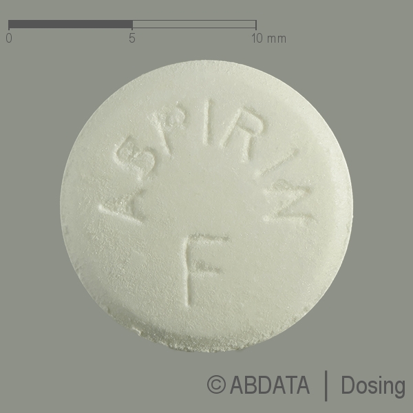 Produktabbildungen für ASPIRIN Coffein Tabletten in der Vorder-, Hinter- und Seitenansicht.