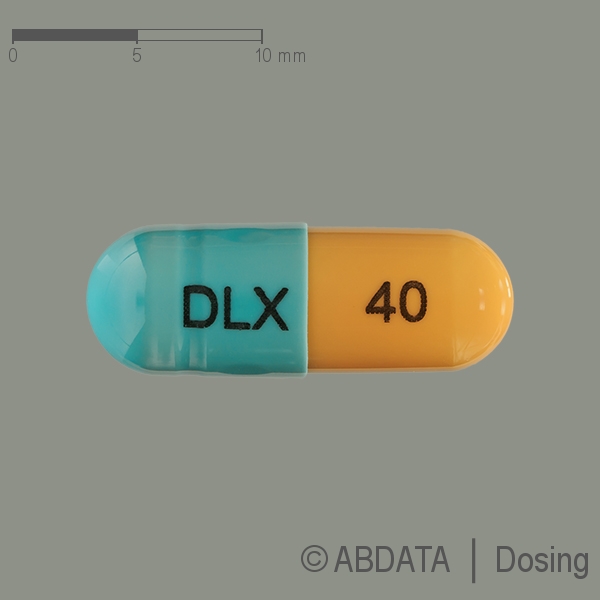 Produktabbildungen für DULOXETIN Aurobindo 40 mg magensaftres.Hartkapseln in der Vorder-, Hinter- und Seitenansicht.