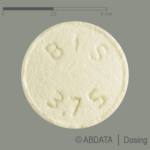 Produktabbildungen für BISOPROLOL-1A Pharma 3,75 mg Filmtabletten in der Vorder-, Hinter- und Seitenansicht.