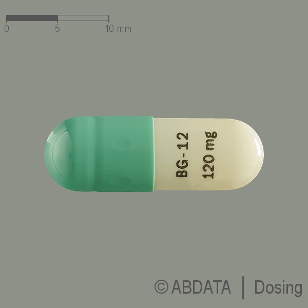 Produktabbildungen für TECFIDERA 120 mg 7 Tage magensaftres.Hartkapseln in der Vorder-, Hinter- und Seitenansicht.
