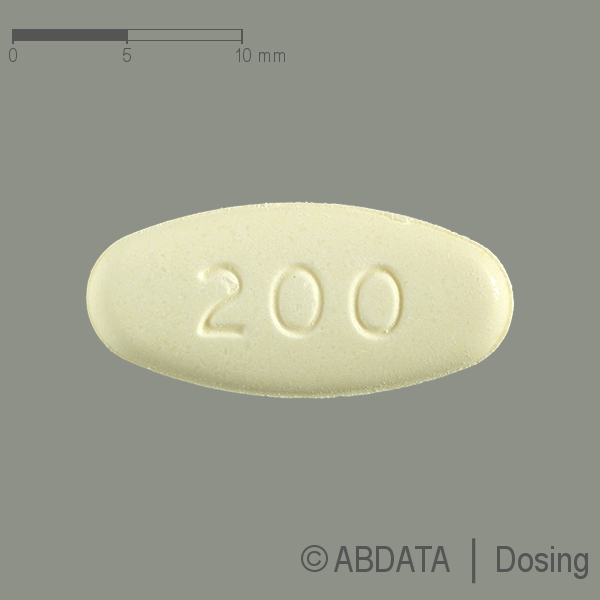Produktabbildungen für CLOZAPIN AbZ 200 mg Tabletten in der Vorder-, Hinter- und Seitenansicht.