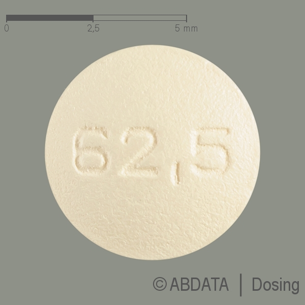 Produktabbildungen für TRACLEER 62,5 mg Filmtabletten in der Vorder-, Hinter- und Seitenansicht.