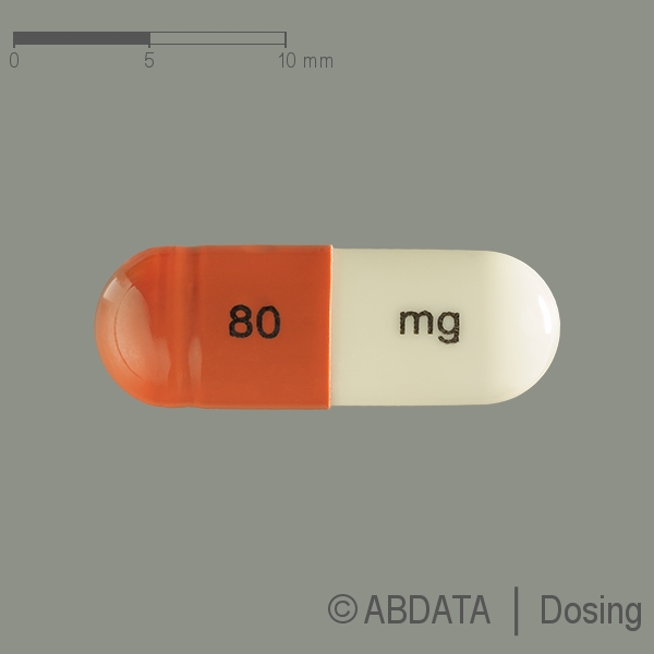 Produktabbildungen für ATOMOXETIN-neuraxpharm 80 mg Hartkapseln in der Vorder-, Hinter- und Seitenansicht.