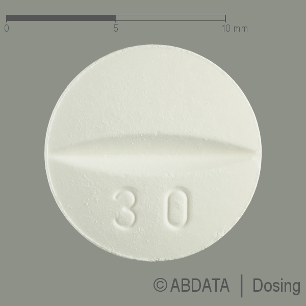 Produktabbildungen für TAMOXIFEN Aristo 30 mg Tabletten in der Vorder-, Hinter- und Seitenansicht.
