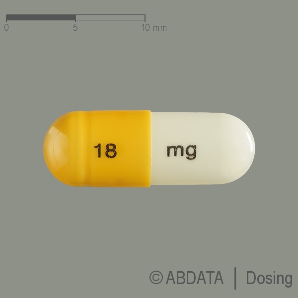 Produktabbildungen für ATOMOXETIN beta 18 mg Hartkapseln in der Vorder-, Hinter- und Seitenansicht.